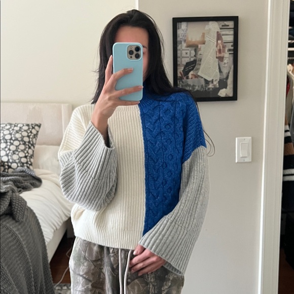 Express Color Block Sweater - Picture 2 of 9